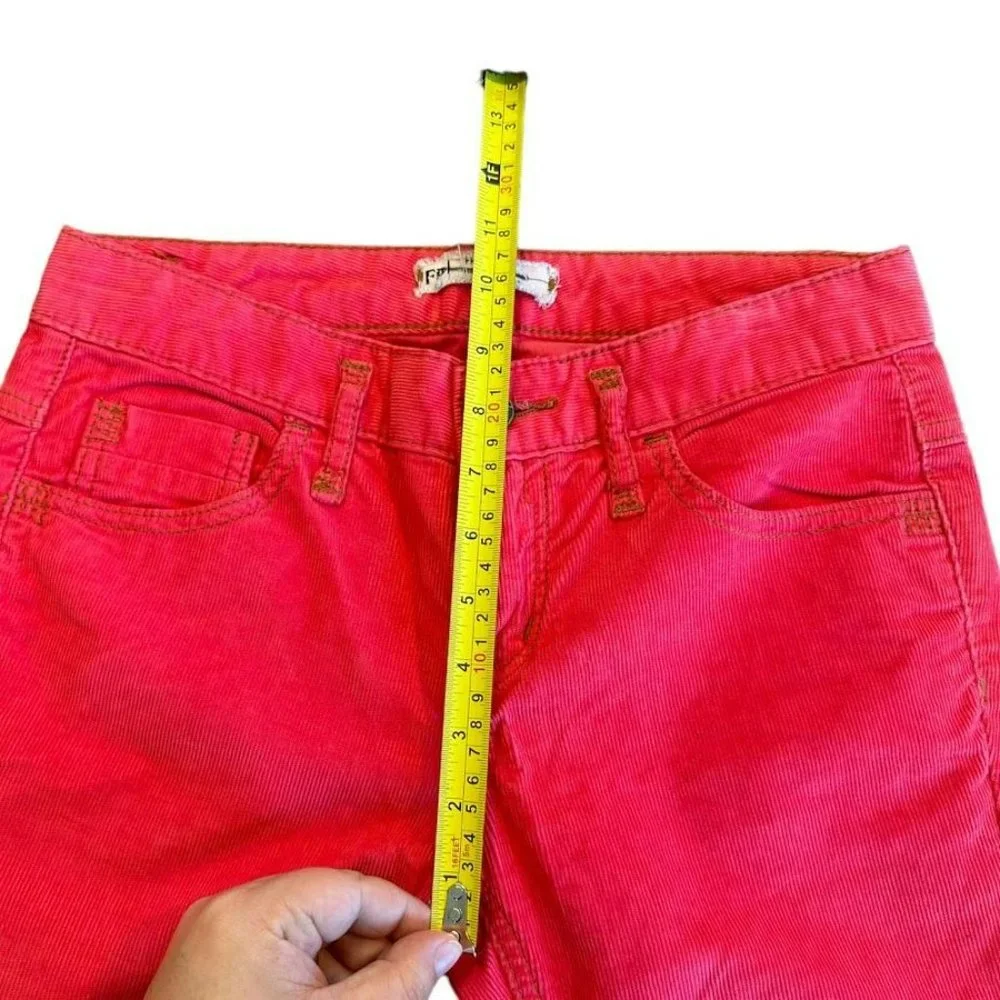 Free People Hot Pink Corduroy Skinny Pants Womens 26‎ Long